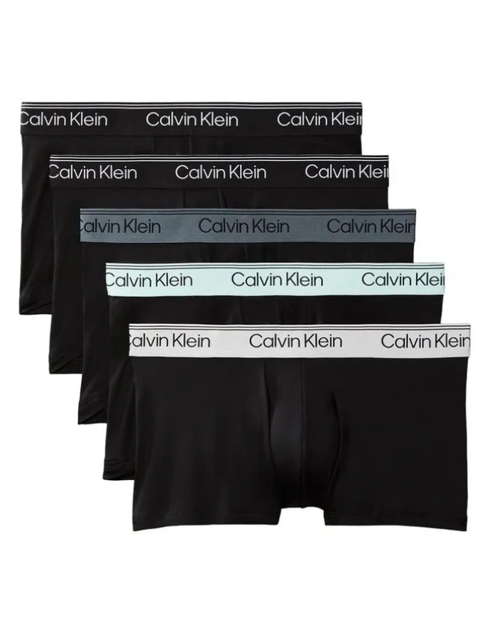 Calvin Klein Microfibre Stretch Low Rise Trunks 5 Pack in Multi