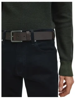 Calvin Klein 35mm Essential Leather Belt in Dark Brown
