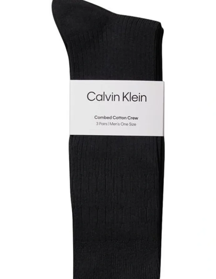 Calvin Klein Non Binding Cotton Socks Pack Of 3 in Black