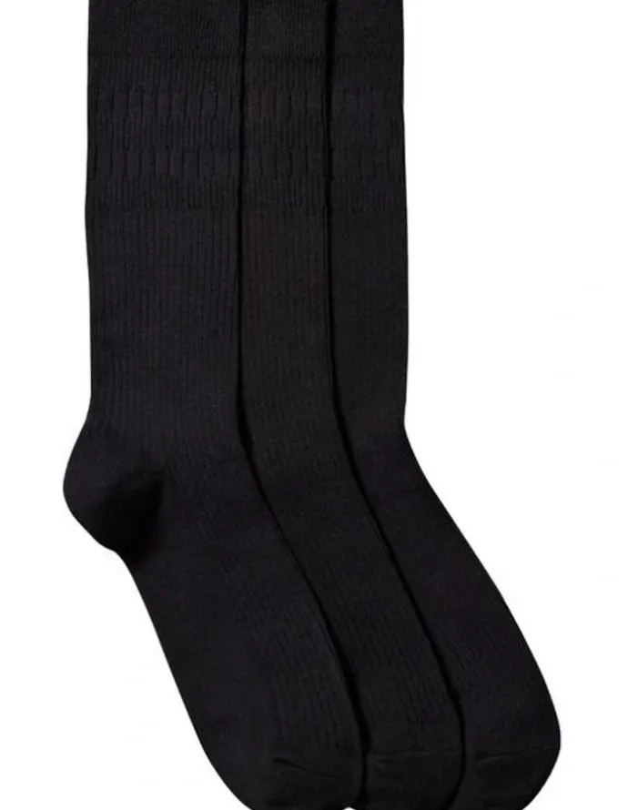 Calvin Klein Non Binding Cotton Socks Pack Of 3 in Black