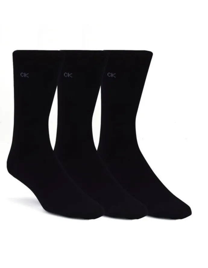 Calvin Klein 3-Pack Cotton Flat Knit Dress Socks