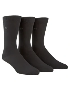 Calvin Klein 3-Pack Cotton Flat Knit Dress Socks