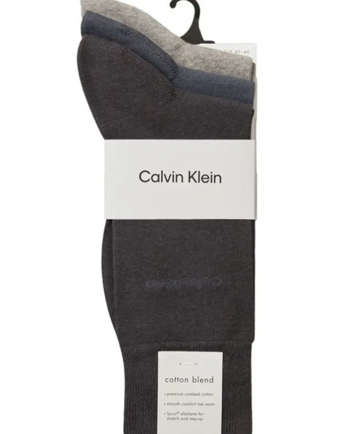 Calvin Klein Plain Socks Pack of 3 in Multi