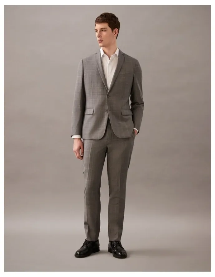 Calvin Klein Prince Of Wales Check Suit Jacket