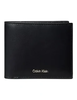 Calvin Klein Raised EW Bill Fold Wallet in Black