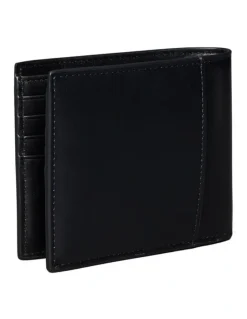 Calvin Klein Raised EW Bill Fold Wallet in Black