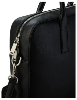 Calvin Klein Raised Logo Commuter Bag in Black