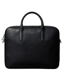 Calvin Klein Raised Logo Commuter Bag in Black