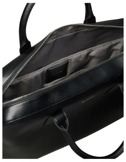 Calvin Klein Raised Logo Commuter Bag in Black