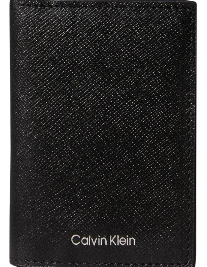 Calvin Klein Refined Compact Billfold Wallet in Black