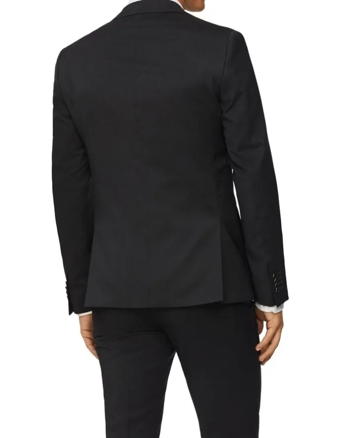 Calvin Klein Slim Twill Suit Jacket in Charcoal
