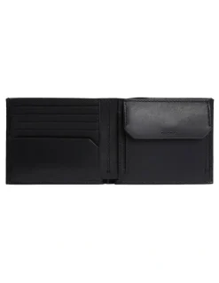Calvin Klein Smooth Billfold with Coin Wallet in Black