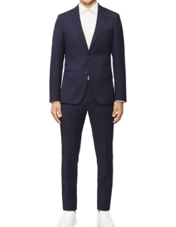 Calvin Klein Super Slim Twill Suit Jacket in Navy