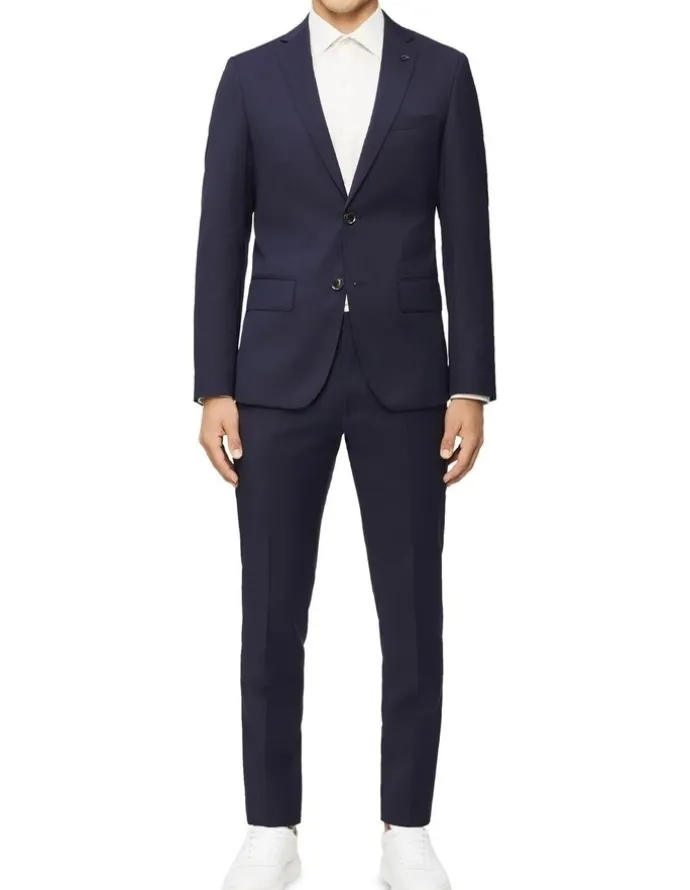 Calvin Klein Super Slim Twill Suit Jacket in Navy