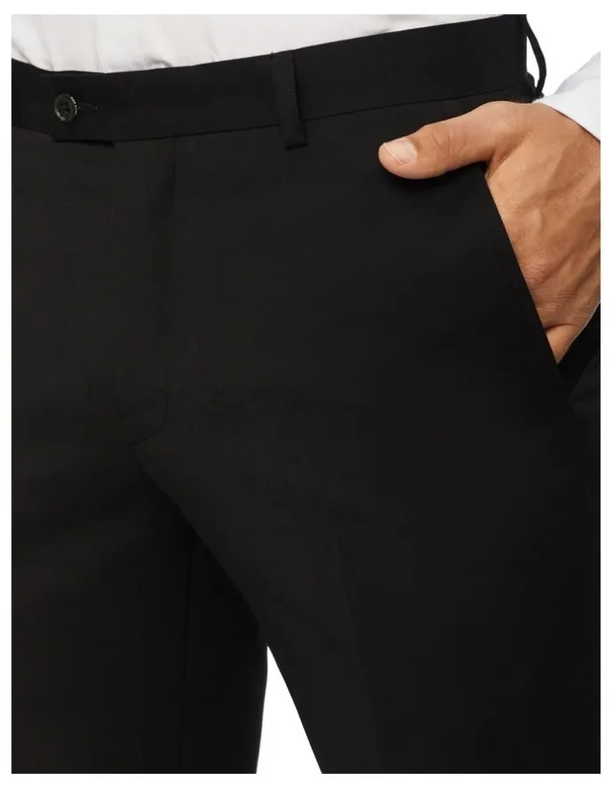 Calvin Klein Super Slim Twill Suit Trouser in Black
