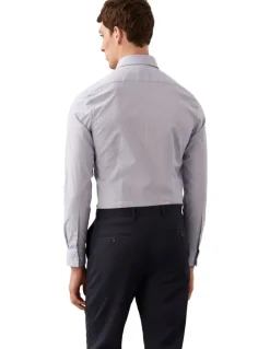 Calvin Klein The Poplin Shirt Slim Fit in Stripe Blue