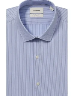 Calvin Klein The Poplin Shirt Slim Fit in Stripe Blue