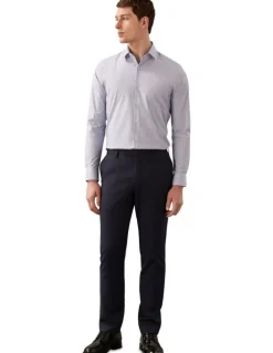 Calvin Klein The Poplin Shirt Slim Fit in Stripe Blue