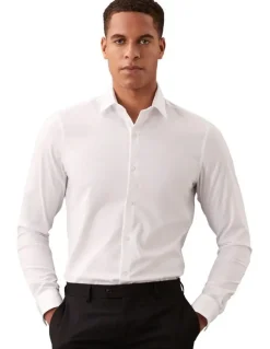 Calvin Klein The Twill Shirt Slim Fit in White