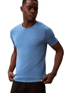 Calvin Klein Ultra Soft Modal Crewneck Sleep T-Shirt in Liberty Blue