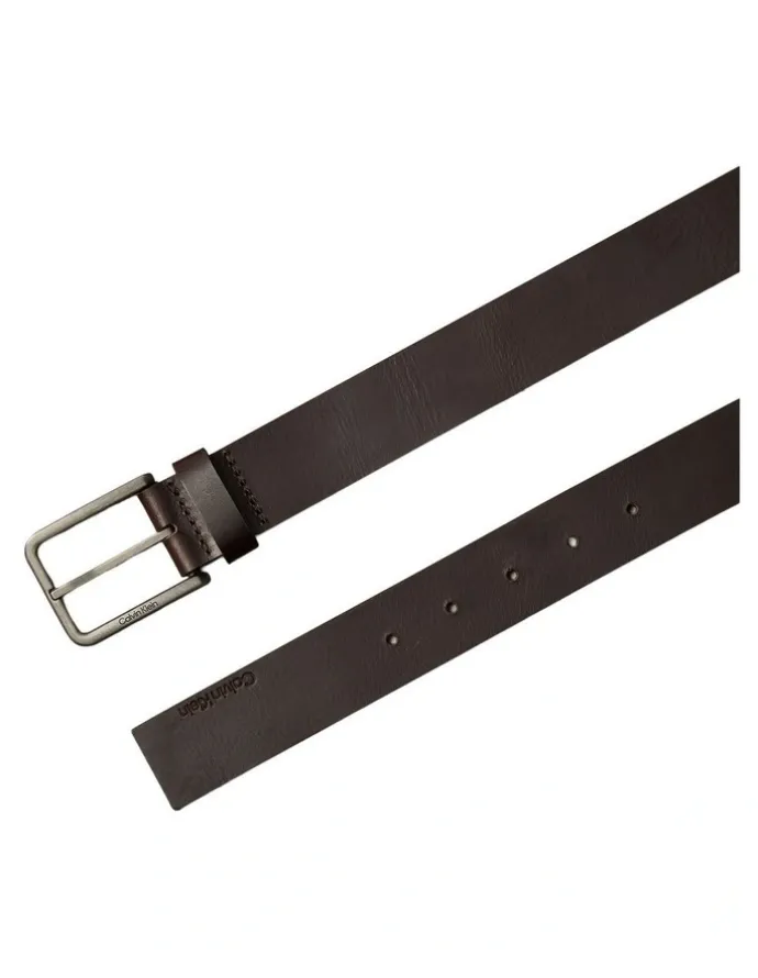 Calvin Klein Warmth Buckle Smooth Belt 35mm in Brown