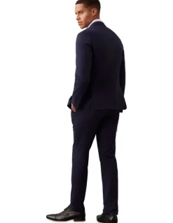 Calvin Klein X-Slim Textured Travel Suit Jacket in Navy