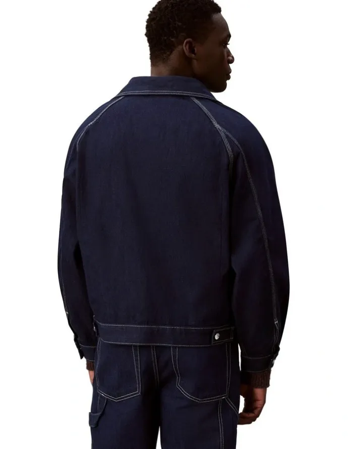 Calvin Klein Jeans Denim Darted Workwear Jacket in Shuriken Rinse