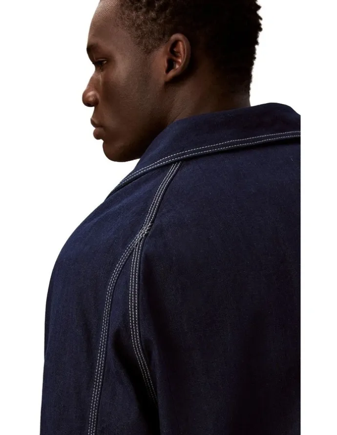 Calvin Klein Jeans Denim Darted Workwear Jacket in Shuriken Rinse