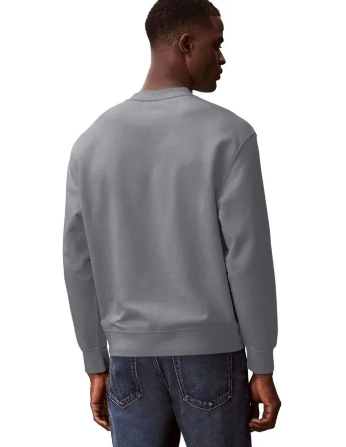 Calvin Klein Jeans Long sleeves 350 Terry Monogram Crew neck Sweatshirt in Grey