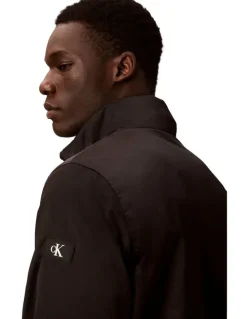 Calvin Klein Jeans Long Sleeve Padded Harrington Jacket in Black