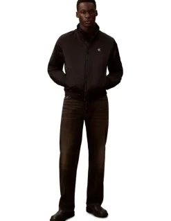 Calvin Klein Jeans Long Sleeve Padded Harrington Jacket in Black