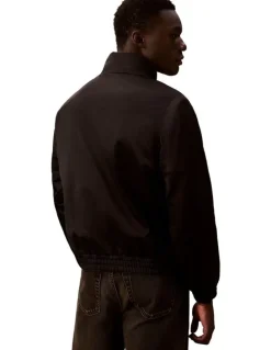 Calvin Klein Jeans Long Sleeve Padded Harrington Jacket in Black