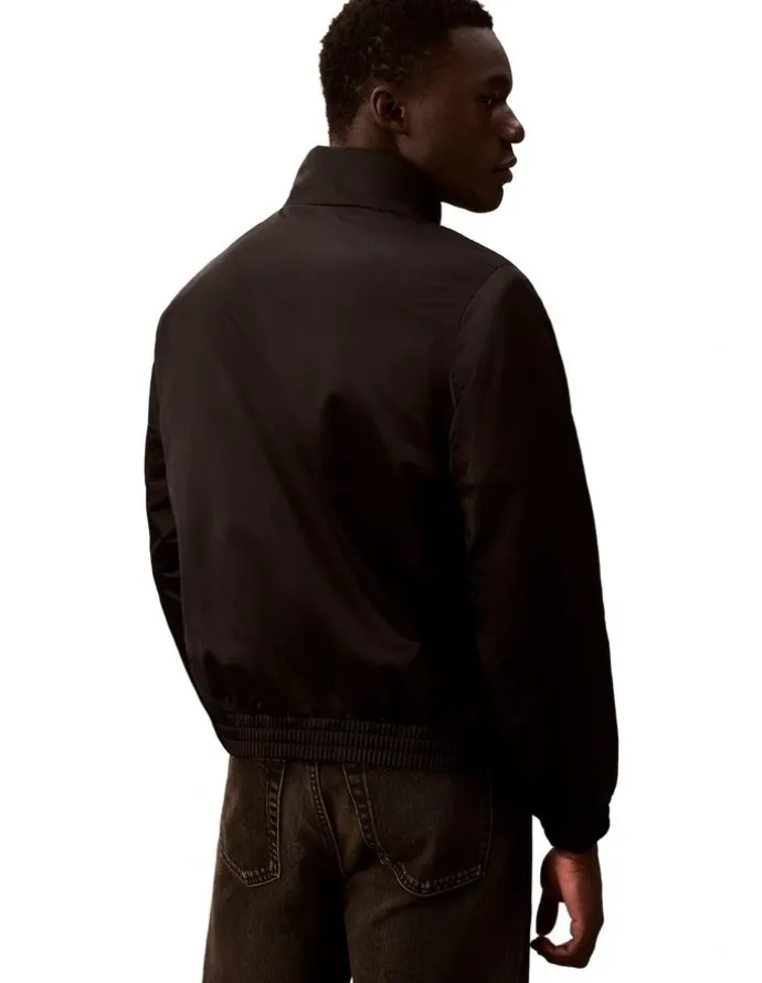 Calvin Klein Jeans Long Sleeve Padded Harrington Jacket in Black