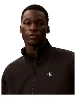 Calvin Klein Jeans Long Sleeve Padded Harrington Jacket in Black