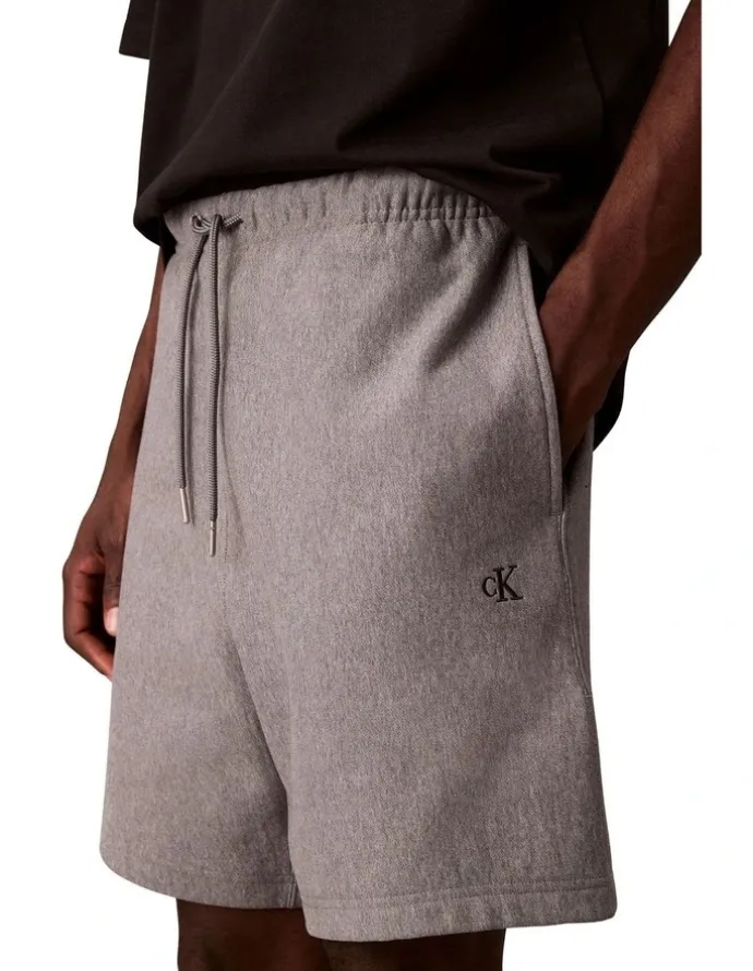 Calvin Klein Jeans Premium Terry Monogram Short in Grey
