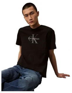 Calvin Klein Jeans Short Sleeve Hero Monologo Tee in Black
