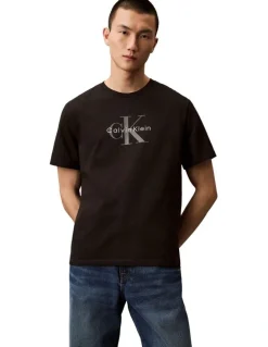 Calvin Klein Jeans Short Sleeve Hero Monologo Tee in Black
