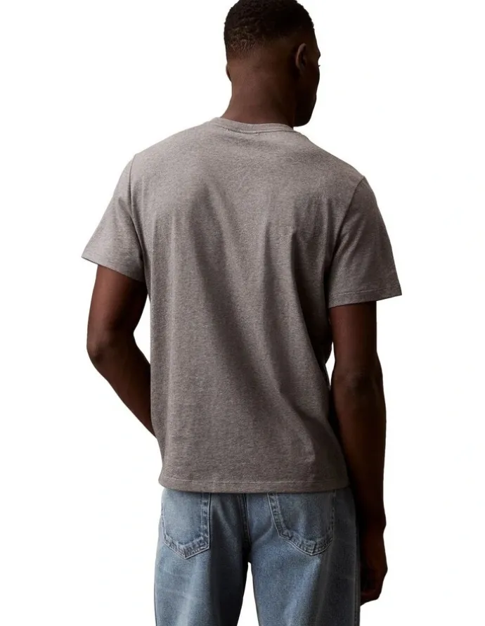 Calvin Klein Jeans Short Sleeve Hero Monologo Tee in Grey