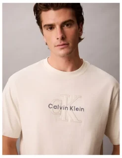 Calvin Klein Jeans Short Sleeve Relaxed Denim Washed Monologo Graphic T-shirt