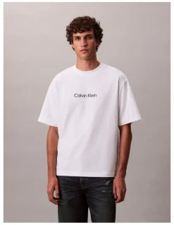 Calvin Klein Relaxed Standard Logo T-shirt in Bright White