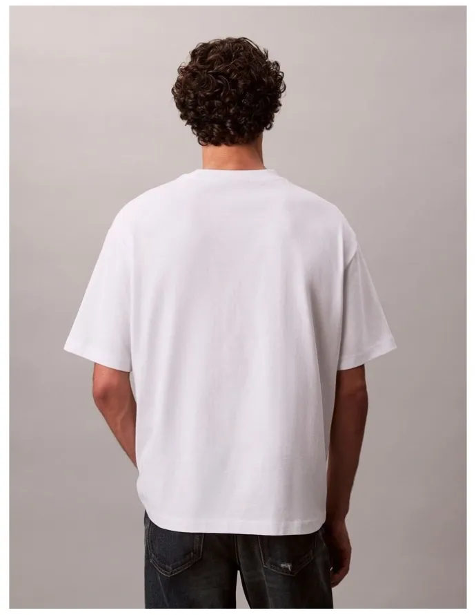 Calvin Klein Relaxed Standard Logo T-shirt in Bright White