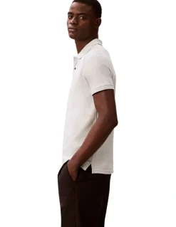 Calvin Klein Short Sleeve Slim Refined Pique Polo Shirt in Pale Meadow