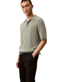 Calvin Klein Slim Cotton Stretch Chino Trouser in Black