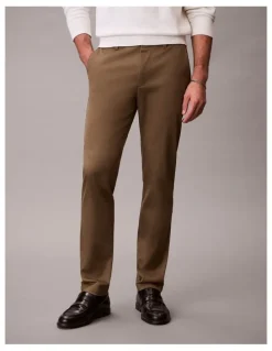 Calvin Klein Slim Stretch Chino Trousers in Capers