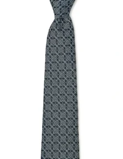 Cambridge Astrolabe Silk Tie In Teal