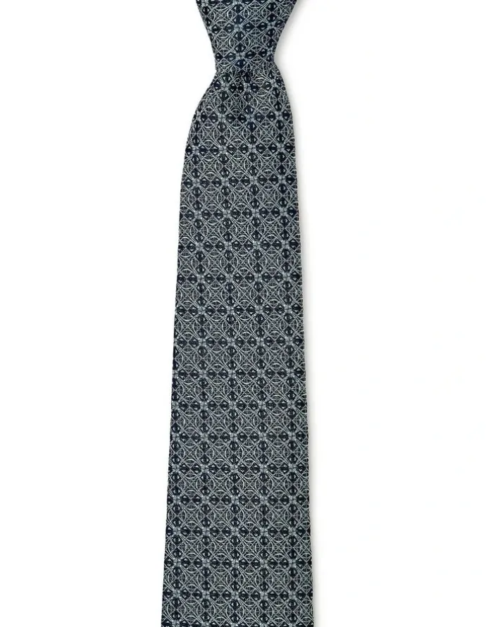 Cambridge Astrolabe Silk Tie In Teal