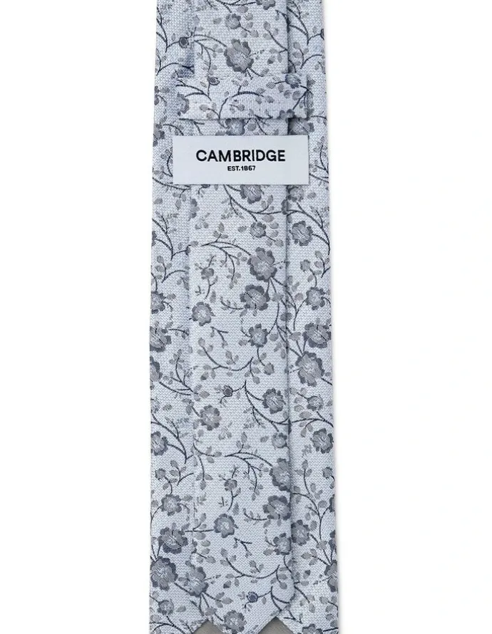 Cambridge Blossoms Silk Tie In Sky