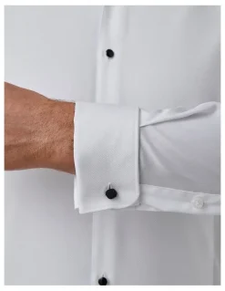 Cambridge Essex Modern Fit Tuexdo Shirt in White