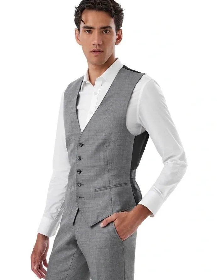 Cambridge Fawkner Modern Fit Vest In Grey