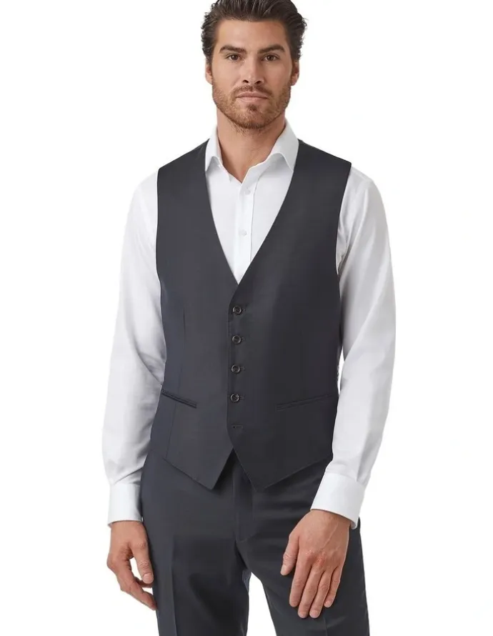 Cambridge Fawkner Modern Fit Vest in Dark Navy